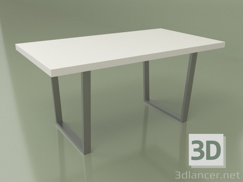 3d model Mesa de Comedor Moderna (Blanco) - vista previa