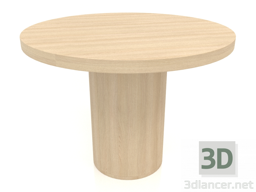 3d model Dining table DT 011 (D=1000x750, wood white) - preview