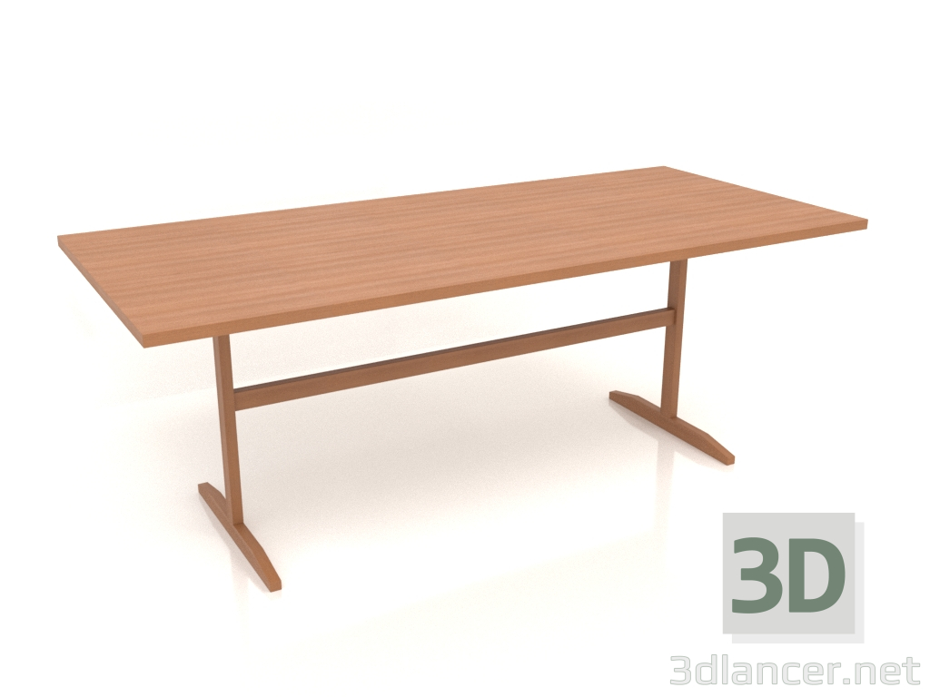 3d model Mesa de comedor DT 12 (2000x900x750, madera roja) - vista previa