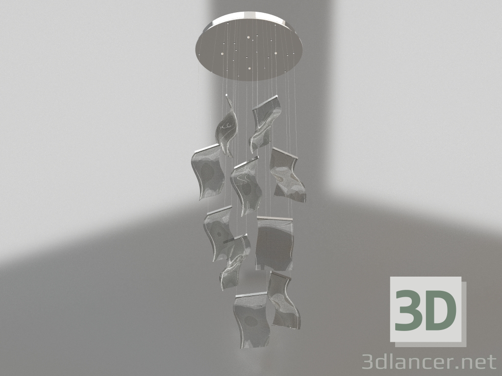 modello 3D Appendiabiti Liora cromato (08035-10A,02) - anteprima