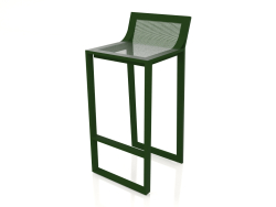 Tabouret haut avec dossier haut (Vert bouteille)