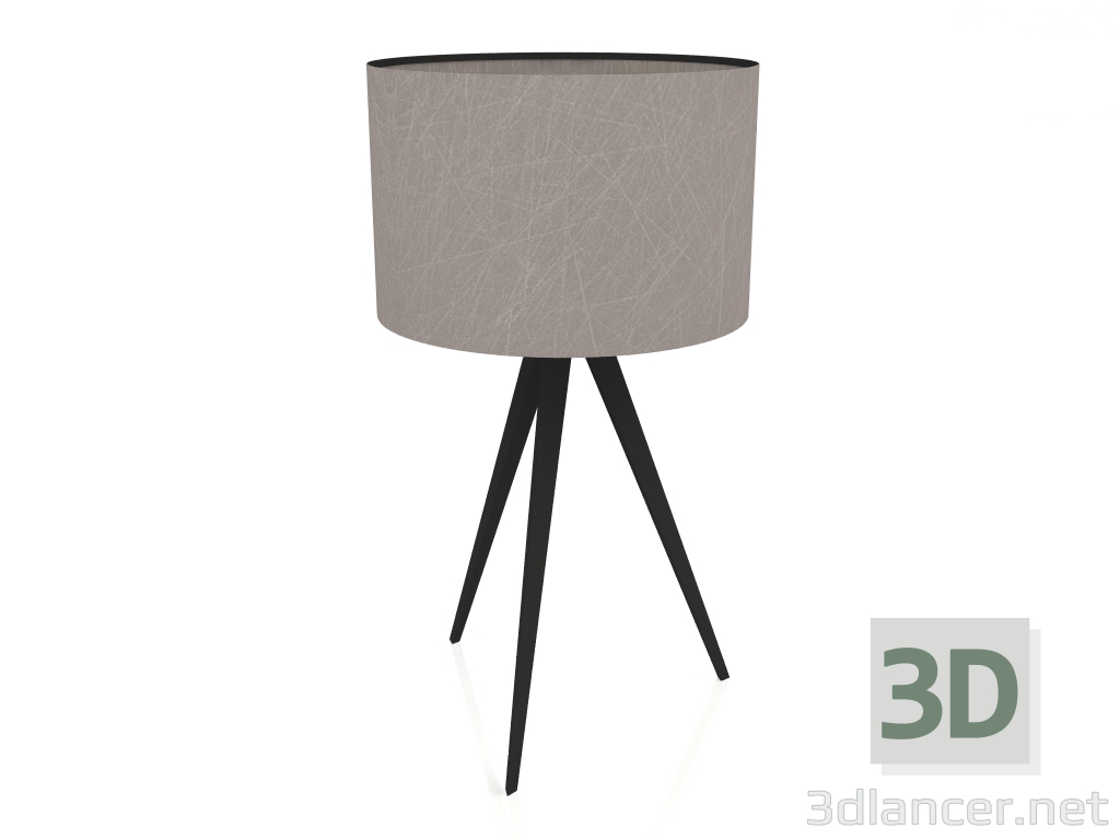 Modelo 3d Candeeiro de mesa Tripé (Preto-Cinzento) - preview