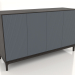 3D Modell TV-Ständer FARGO mit gefrästen Fronten 1600x500x950 mm (Schiefer, Wenge-Eiche, Option 1) - Vorschau
