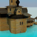 Modelo 3d Igreja de madeira - preview