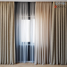 Cortinas con juego de tul 01. 3D modelo Compro - render