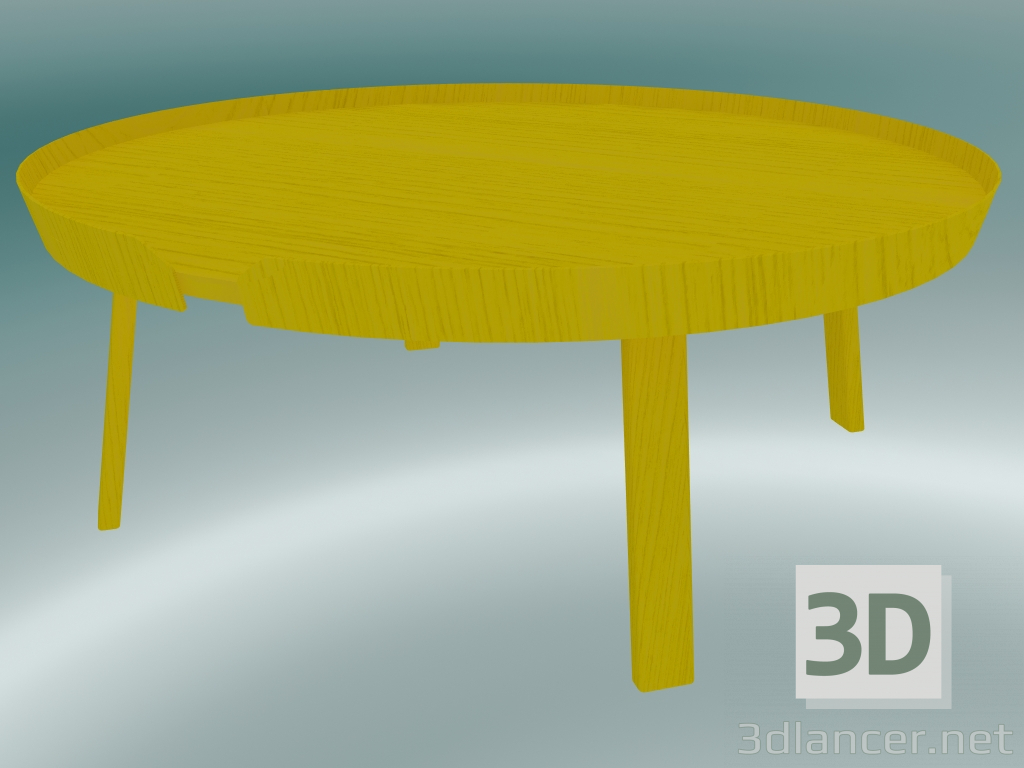 modèle 3D Table basse Around (Extra Large, Jaune) - preview