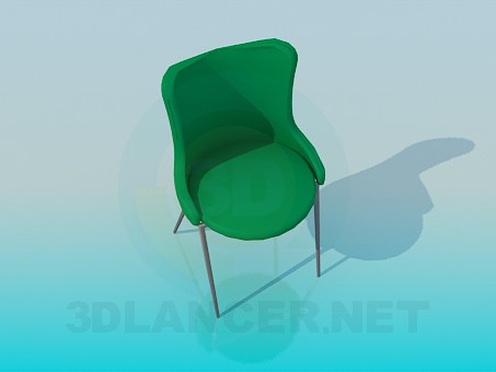 3d model Stool with a backrest - preview