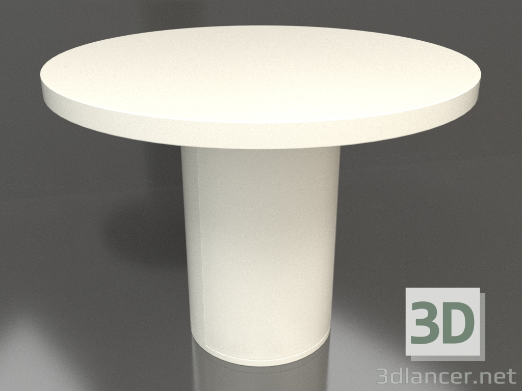 3d model Mesa de comedor DT 011 (D=1000x750, color plástico blanco) - vista previa