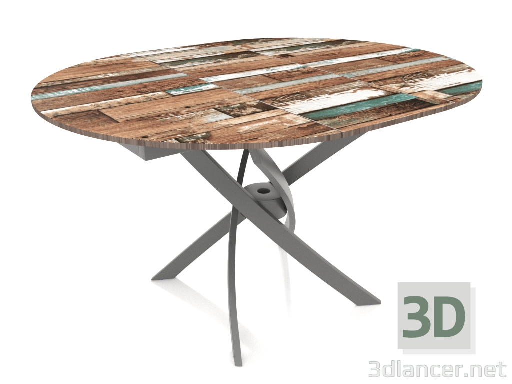 Modelo 3d Mesa dobrável Charly 100-129 (preto multicolorido) - preview