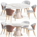 Silla de comedor Sillón orejero Marrón 3D modelo Compro - render