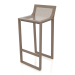 Modelo 3d Banqueta alta com encosto alto (Bronze) - preview