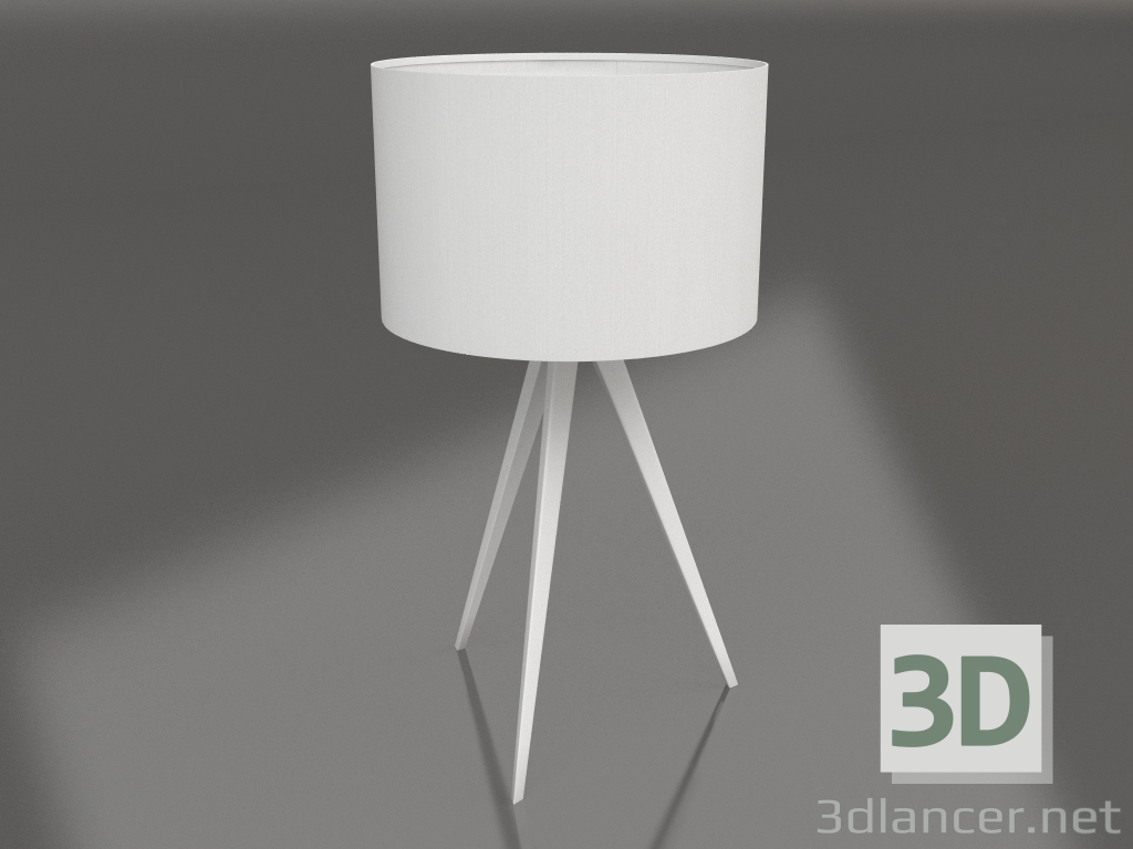 modèle 3D Lampe de table Trépied (Blanc) - preview