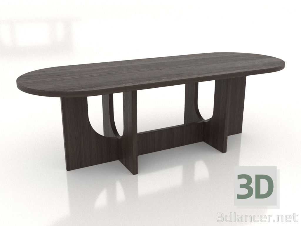 3d model Mesa de comedor OVAL LARGE 2400x900 mm (nogal fresno) - vista previa