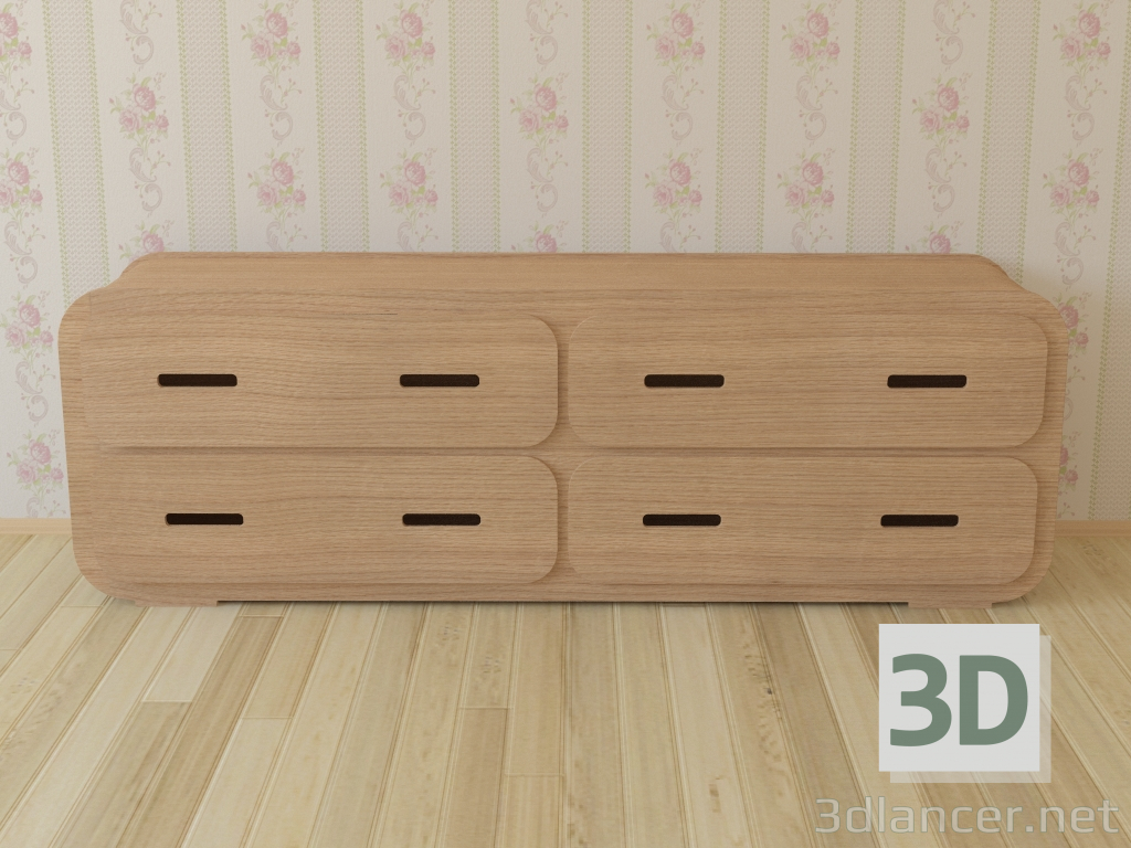 3d Комод Chest of Drawer 2B от компании Unto This Last модель купить - ракурс