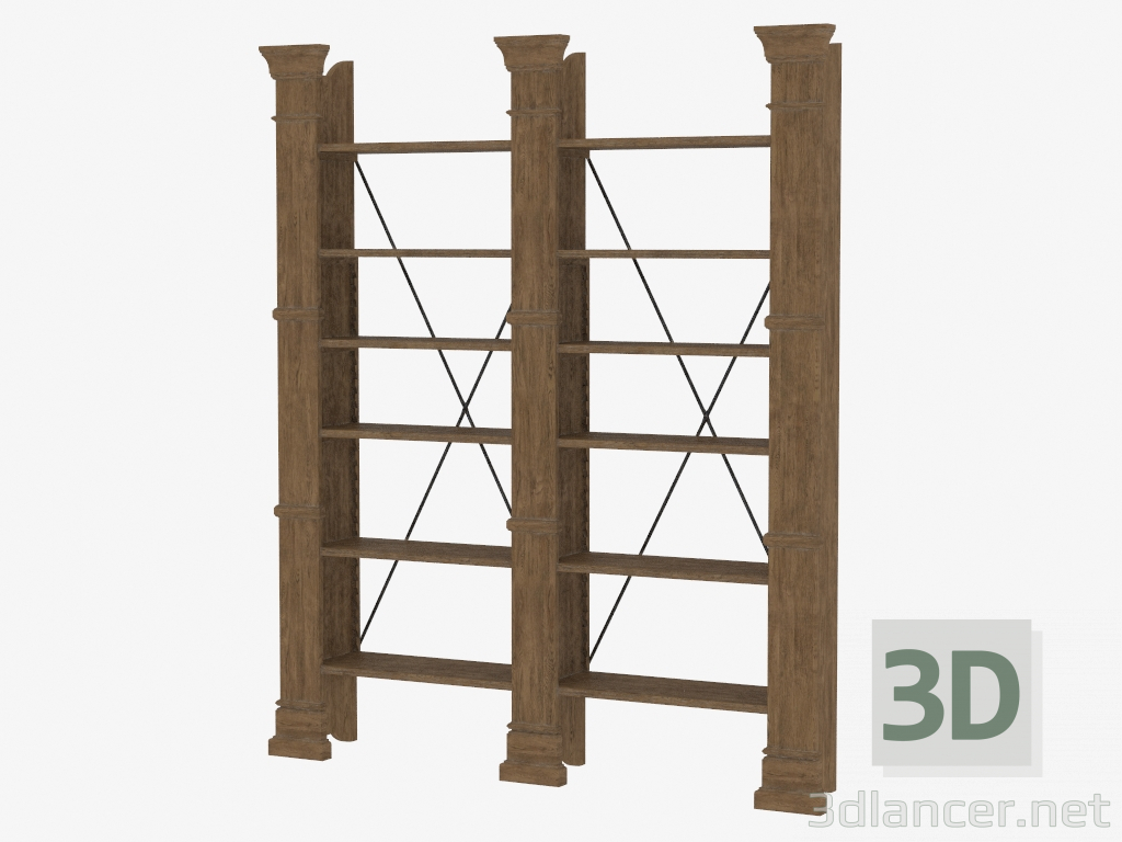 3d модель Стеллаж X-CROSS DOUBLE BOOKSHELF (8810.0001.80) – превью