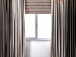 Cortinas com cortina romana (V-ray + Corona)