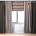 3d Curtains with Roman curtain (V-ray + Corona) model buy - render