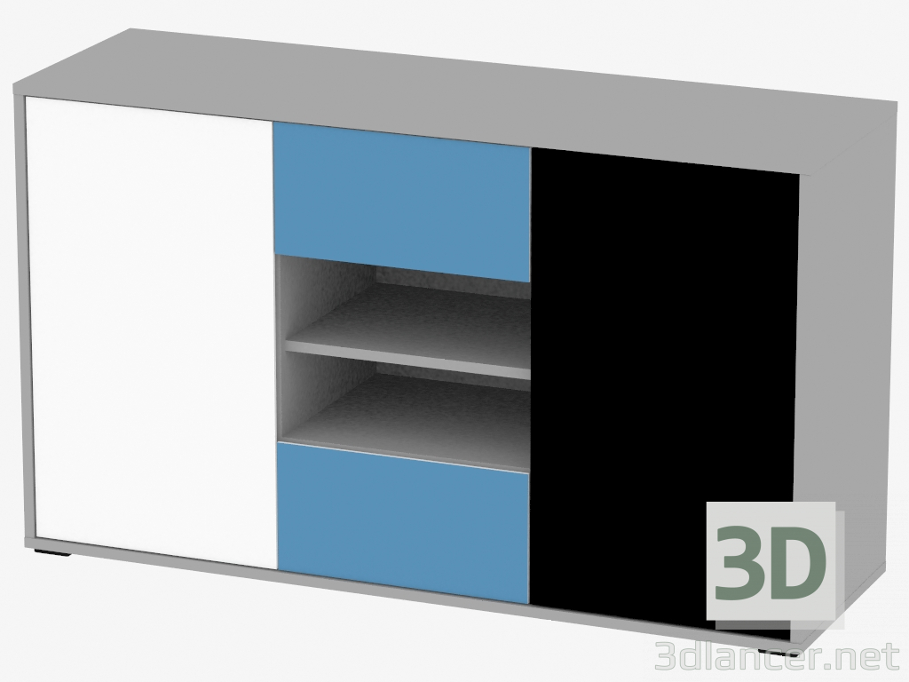 Modelo 3d Gabinete 2D-2S (TIPO LASK02) - preview