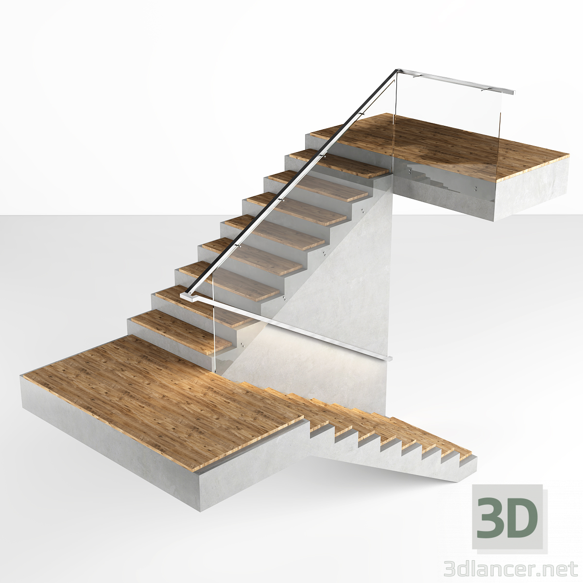 modèle 3D Escaliers - preview