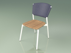 Chaise 020 (Métal Lait, Bleu)