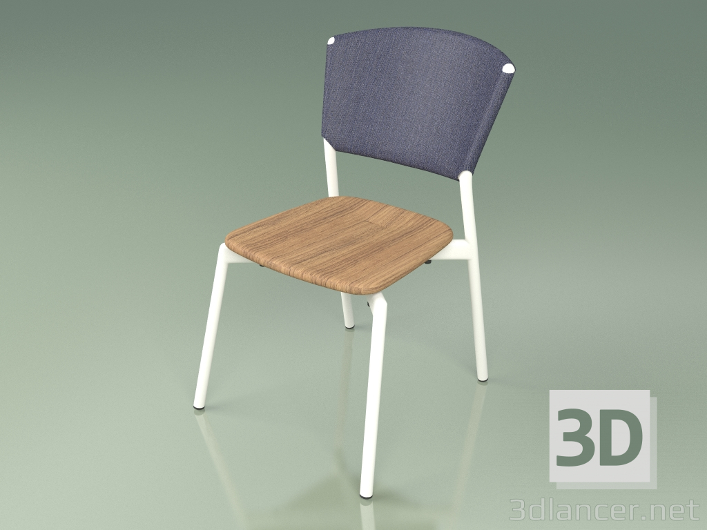 3d model Silla 020 (Metal Milk, Azul) - vista previa