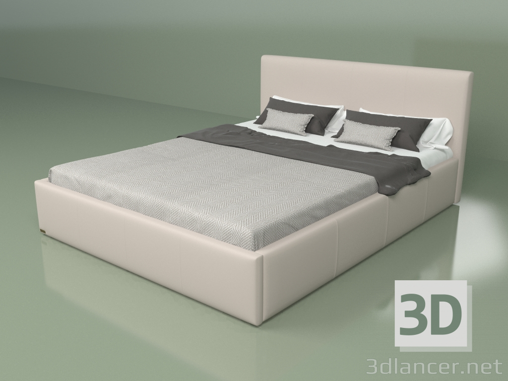 Modelo 3d Cama de casal Nápoles 1,6 m - preview