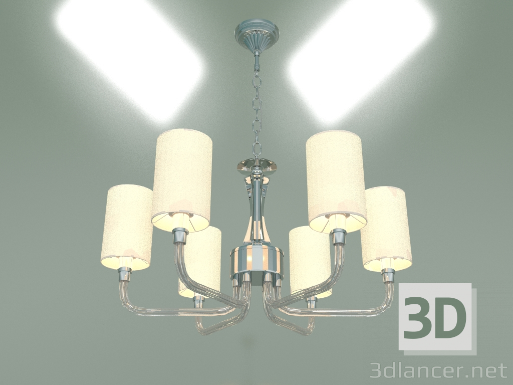 modello 3D Lampadario a sospensione Catania 60120-6 (cromo) Smart - anteprima