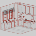 modello 3D di cucina low poly comprare - rendering