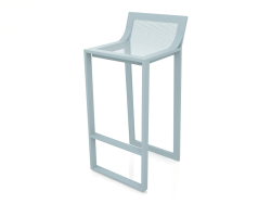 Tabouret haut avec dossier haut (Bleu gris)