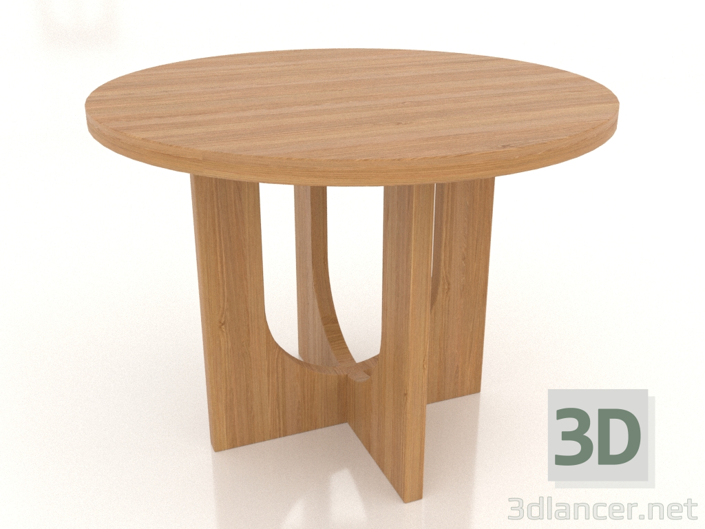 3D modeli Yemek masası YUVARLAK Ø 1000 mm (doğal meşe) - önizleme