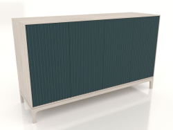TV stand FARGO with milled facades 1600x500x950 mm (sea wave, bleached oak, option 2)