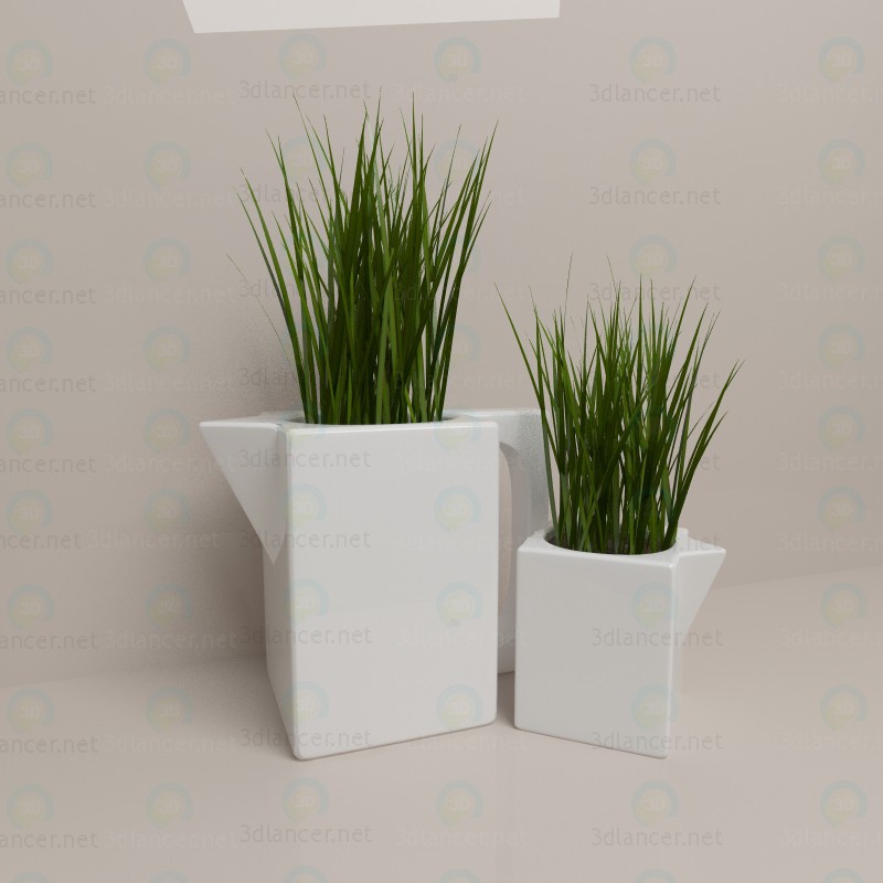 modèle 3D Herbe décorative - preview