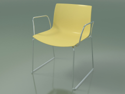 Silla 2074 (sobre rieles, con reposabrazos, polipropileno PO00415)