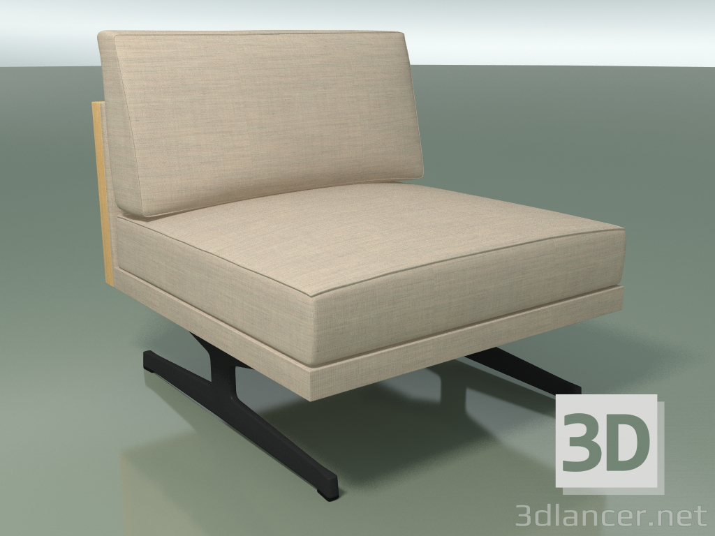 modello 3D Modulo centrale 5212 (gambe a H, rovere naturale) - anteprima