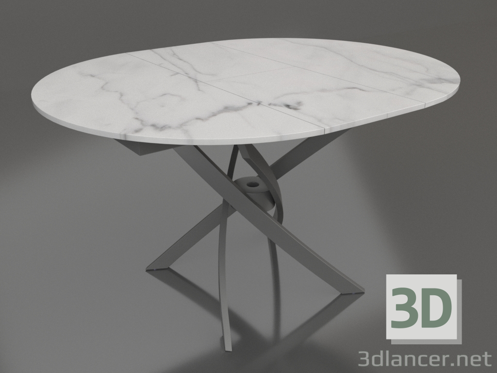 3d model Folding table Charly 100-129 (light marble pattern) - preview