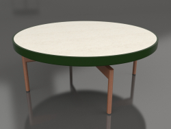 Mesa de centro redonda Ø90x36 (Verde botella, DEKTON Danae)