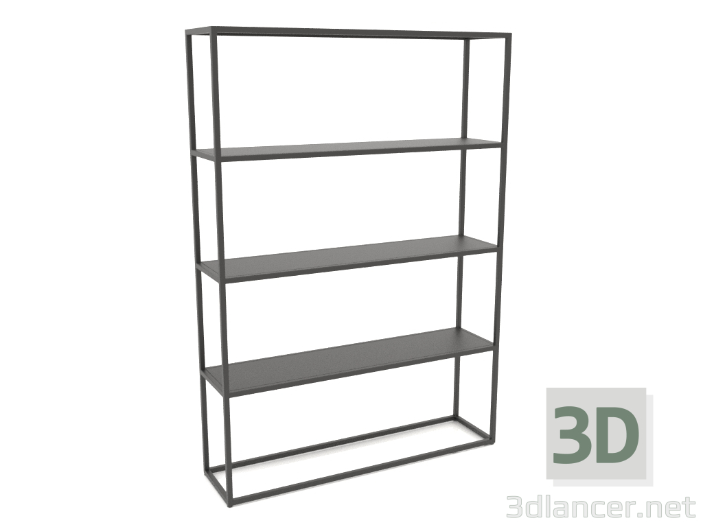 3D Modell Großes rechteckiges Regal (METALL, 120x30x170) - Vorschau