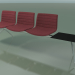 3d model Bench 2037 (triple, with table, with fabric upholstery) - preview