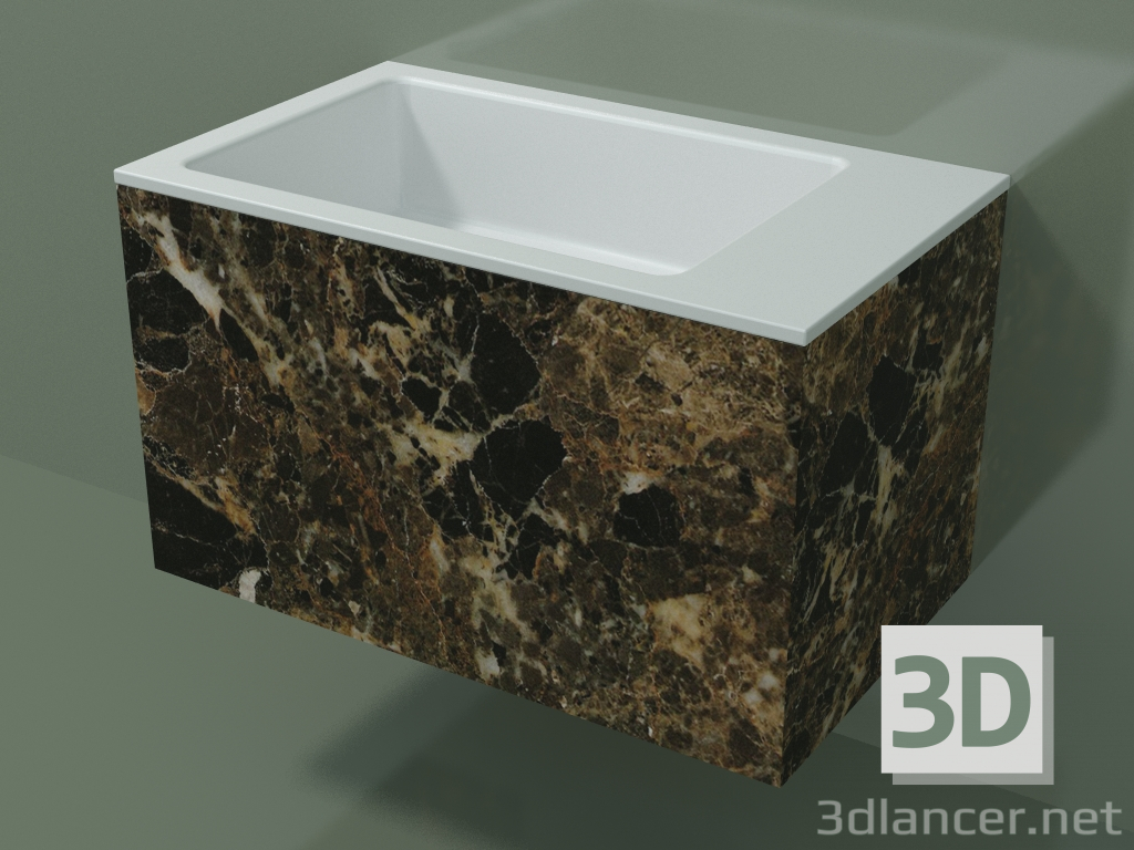 3D Modell Wandwaschbecken (02R132102, Emperador M06, L 60, P 36, H 36 cm) - Vorschau