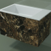 3d model Wall-mounted washbasin (02R132102, Emperador M06, L 60, P 36, H 36 cm) - preview