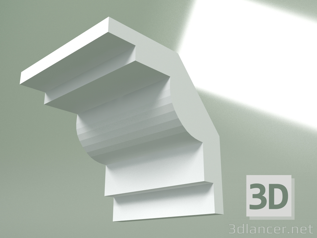 Modelo 3d Cornija de gesso (plinto de teto) KT371 - preview