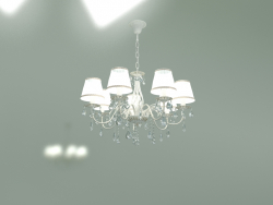 Lustre à suspension 3637-7 (blanc avec or - cristal clair Strotskis)