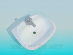 Wash-basin with mixing tap