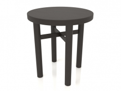 Tabouret (extrémité droite) JT 032 (D=400x430, bois brun foncé)