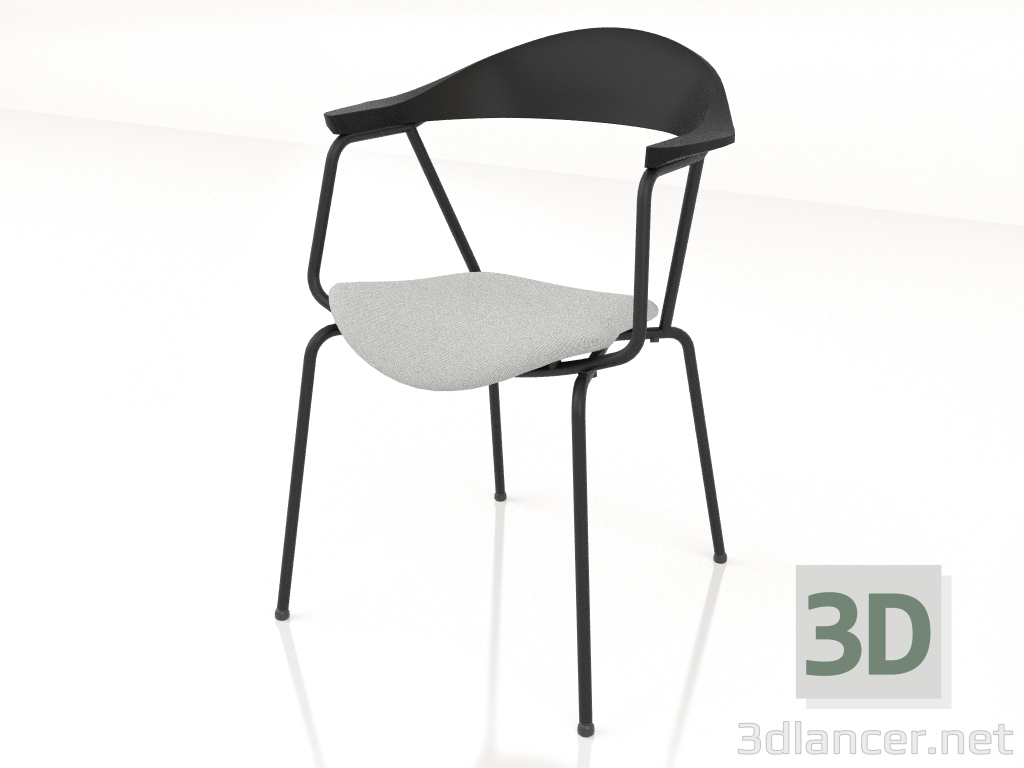 modèle 3D Chaise rembourrée - preview