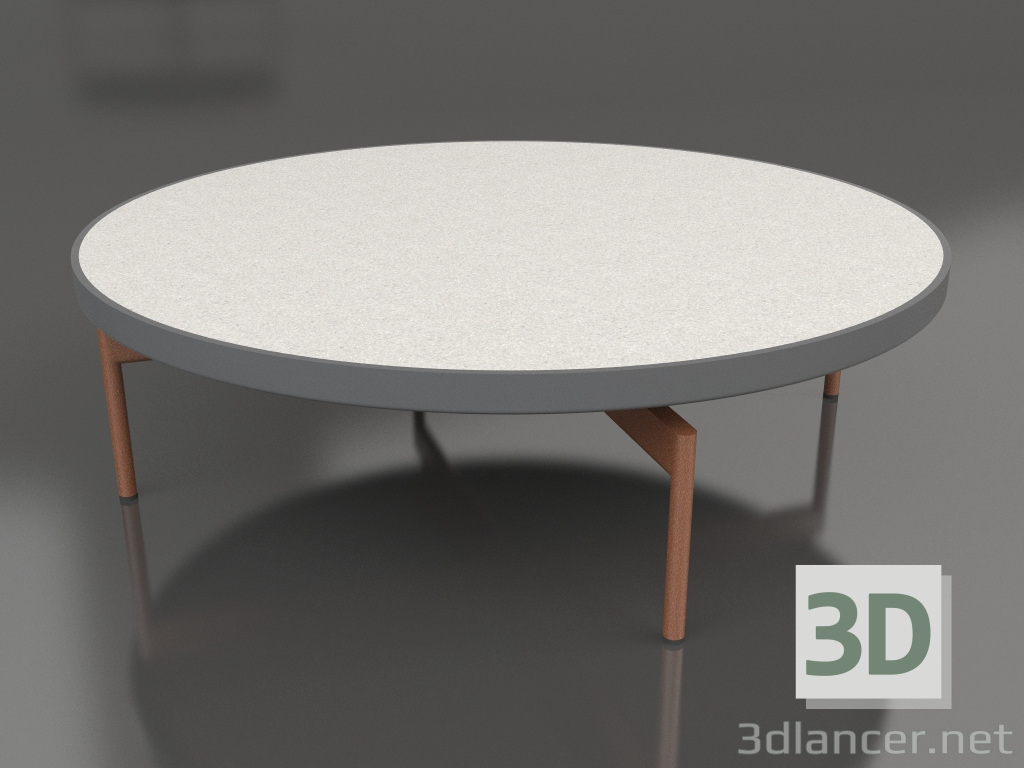 3D Modell Runder Couchtisch Ø120 (Anthrazit, DEKTON Sirocco) - Vorschau