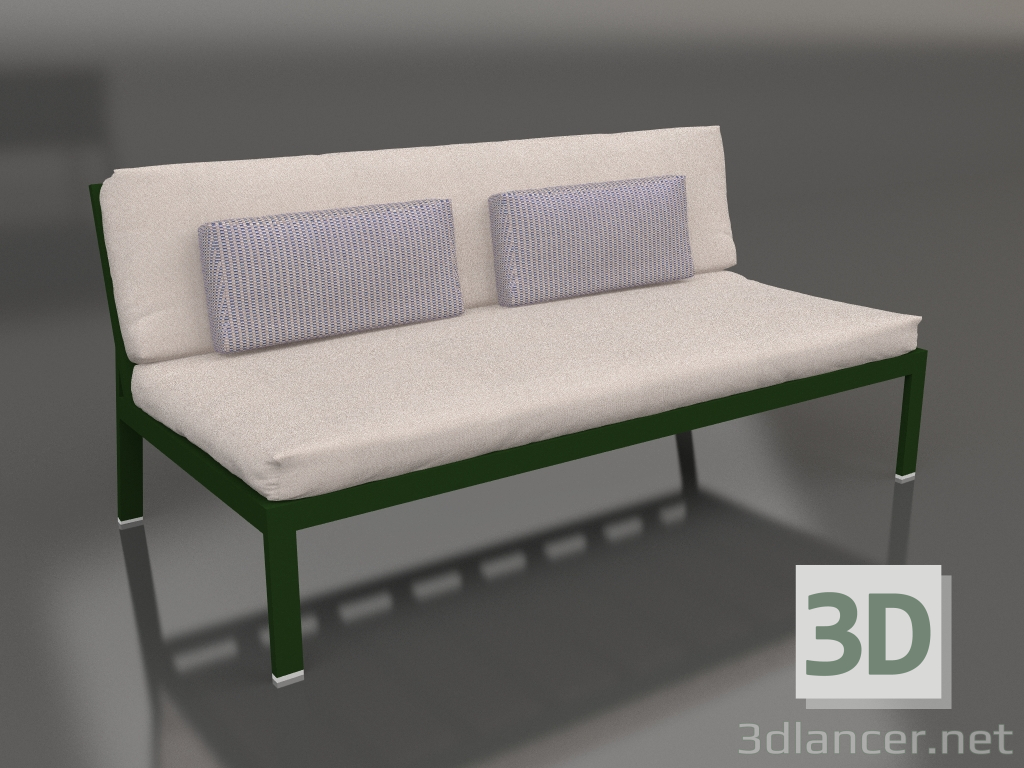 modello 3D Modulo divano, sezione 4 (Verde bottiglia) - anteprima