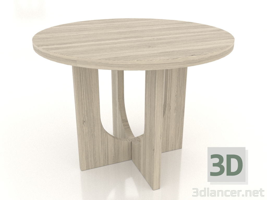 3d model Dining table ROUND Ø 1000 mm (lightened oak) - preview