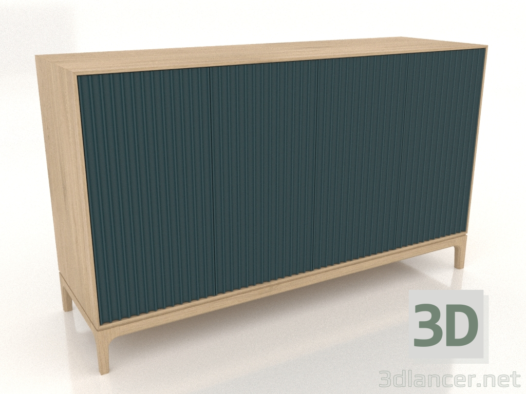 3d model FARGO TV stand with milled facades 1600x500x950 mm (sea wave, lightened oak, option 2) - preview 3d model FARGO TV stand with milled facades 1600x500x950 mm (sea wave, lightened oak, option 2) - preview