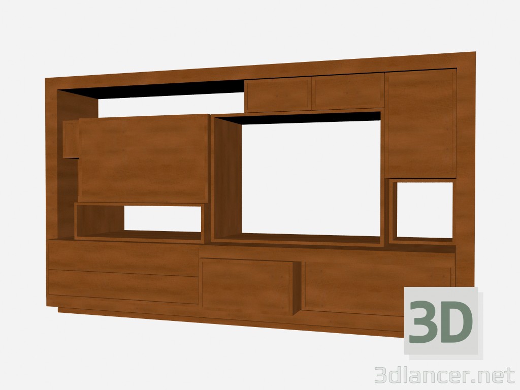 3d модель Книжкова шафа 3 Axor – превью